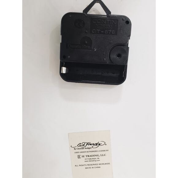 ED HARDY DECOR y2k Art ClockGlass Tiger Traditional Tattoo‎ Wall Vintage 90s - Picture 8 of 9